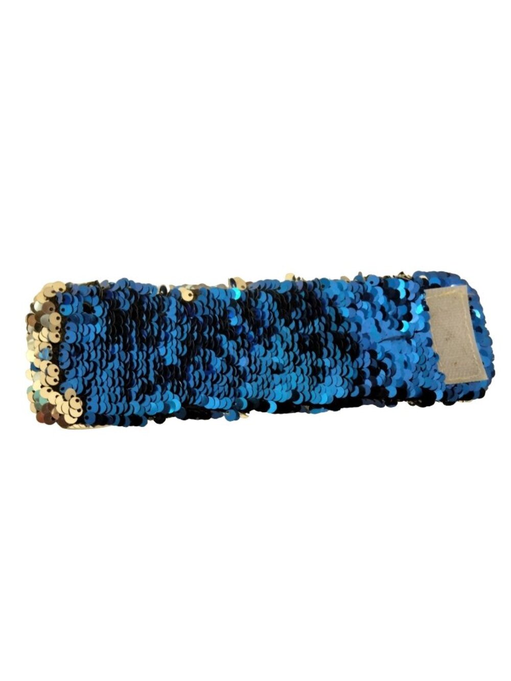 Sequin Mermaid Bracelet Silver Blue 6 inch